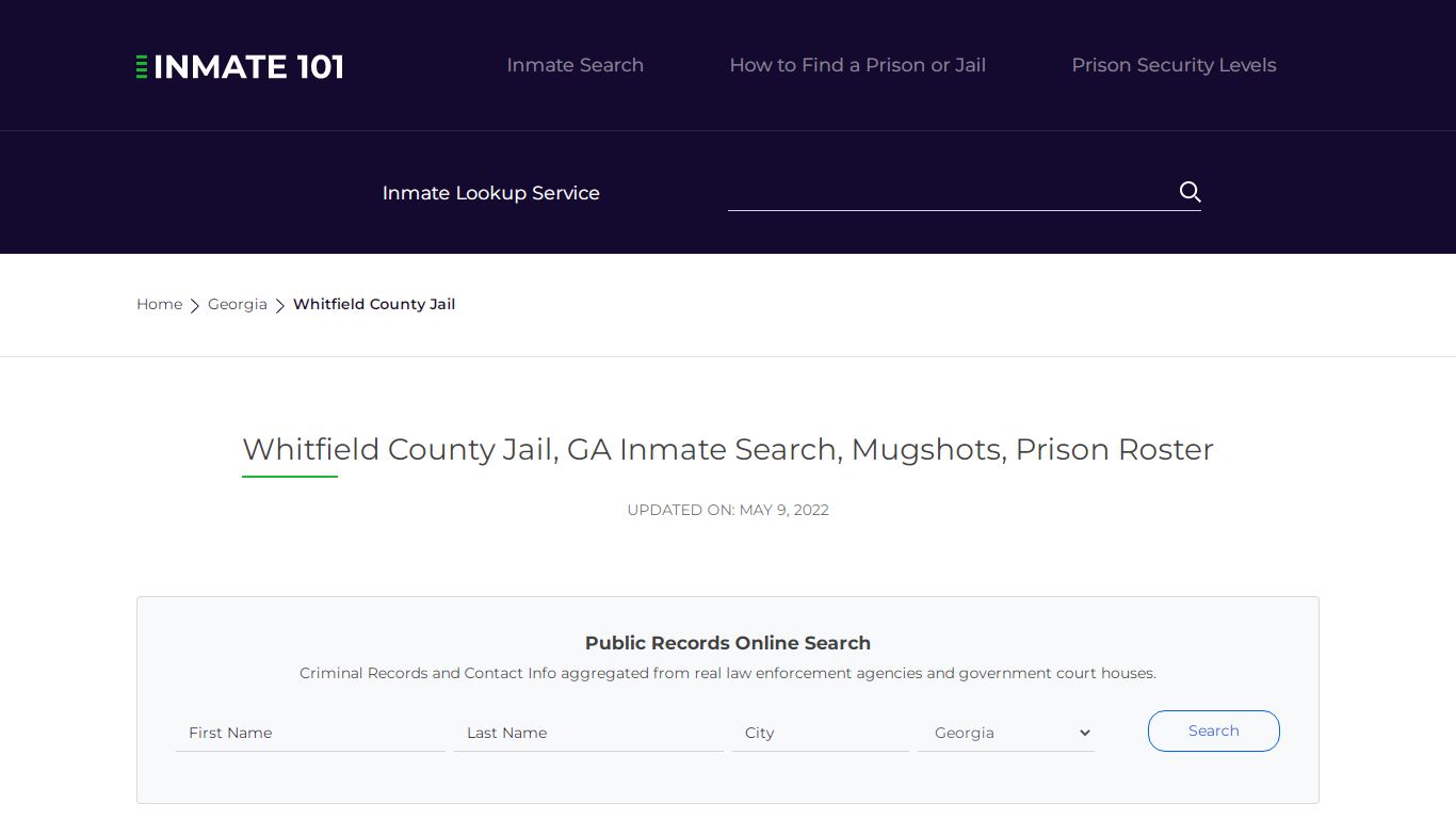 Whitfield County Jail, GA Inmate Search, Mugshots, Prison ...